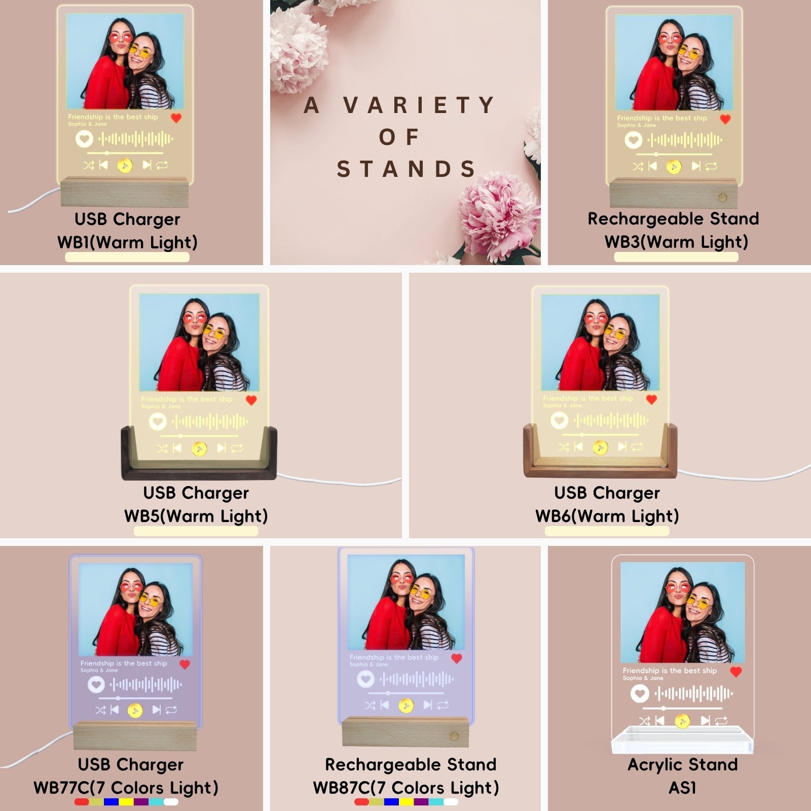 Personalised Spotify Friend Plaque — Best Friend Birthday with Voice Message - uniqicon